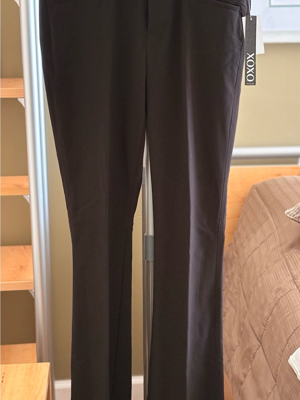 XOXO Women's Black Flared Leg Pants - Size 7/8